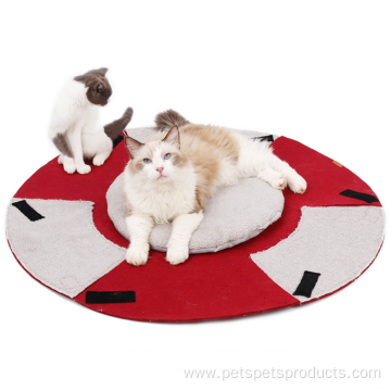 Cat Bed Detachable Lock Blanket Bed Rose Round